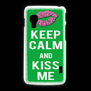 Coque LG L5 2 Keep Calm Kiss me Vert