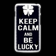 Coque LG L5 2 Keep Calm Be lucky Noir