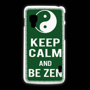 Coque LG L5 2 Keep Calm Be Zen Vert