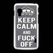 Coque LG L5 2 Keep Calm Fuck Off Gris