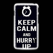 Coque LG L5 2 Keep Calm Hurry up Noir