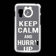 Coque LG L5 2 Keep Calm Hurry up Gris