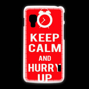 Coque LG L5 2 Keep Calm Hurry up Rouge