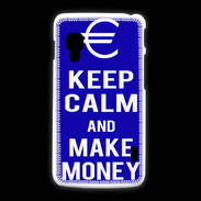 Coque LG L5 2 Keep Calm Make money Bleu