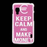 Coque LG L5 2 Keep Calm Make money Rose