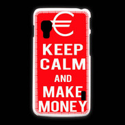 Coque LG L5 2 Keep Calm Make money Rouge