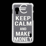 Coque LG L5 2 Keep Calm Make money Gris