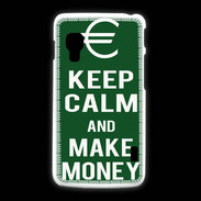 Coque LG L5 2 Keep Calm Make money Vert