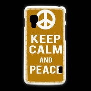 Coque LG L5 2 Keep Calm Peace Orange