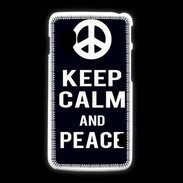 Coque LG L5 2 Keep Calm Peace Noir