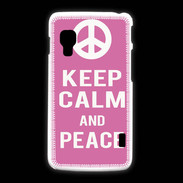 Coque LG L5 2 Keep Calm Peace Rose