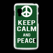 Coque LG L5 2 Keep Calm Peace Vert