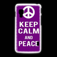 Coque LG L5 2 Keep Calm Peace Violet