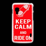 Coque LG L5 2 Keep Calm Ride on Rouge