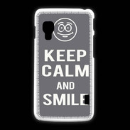 Coque LG L5 2 Keep Calm Smile Gris