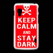 Coque LG L5 2 Keep Calm Stay dark Rouge