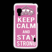 Coque LG L5 2 Keep Calm Stay strong Rose