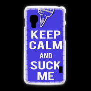 Coque LG L5 2 Keep Calm Suck me Bleu