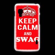 Coque LG L5 2 Keep Calm Swag Rouge