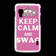 Coque LG L5 2 Keep Calm Swag Rose