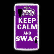 Coque LG L5 2 Keep Calm Swag Violet