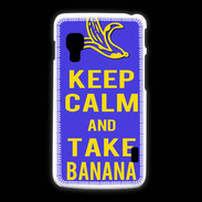 Coque LG L5 2 Keep Calm Take Banana Bleu