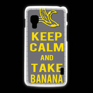 Coque LG L5 2 Keep Calm Take Banana Gris