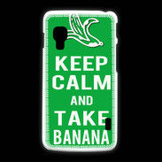 Coque LG L5 2 Keep Calm Take Banana Vert