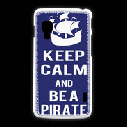 Coque LG L5 2 Keep Calm Be a Pirate Bleu