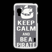 Coque LG L5 2 Keep Calm Be a Pirate Gris