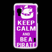 Coque LG L5 2 Keep Calm Be a Pirate Violet