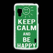 Coque LG L5 2 Keep Calm Be Happy Vert