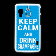 Coque LG L5 2 Keep Calm Drink champagne Cyan