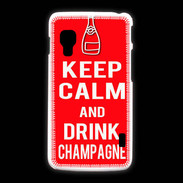 Coque LG L5 2 Keep Calm Drink champagne Rouge