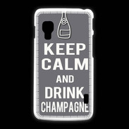 Coque LG L5 2 Keep Calm Drink champagne Gris