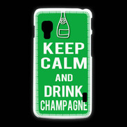 Coque LG L5 2 Keep Calm Drink champagne Vert