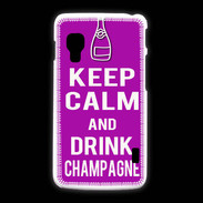 Coque LG L5 2 Keep Calm Drink champagne Violet