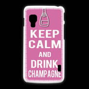Coque LG L5 2 Keep Calm Drink champagne Rose