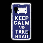 Coque LG L5 2 Keep Calm Take road Bleu