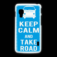 Coque LG L5 2 Keep Calm Take Road Cyan