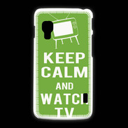 Coque LG L5 2 Keep Calm Watch TV Vert