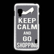 Coque LG L5 2 Keep Calm go shopping Gris