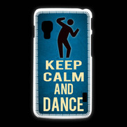 Coque LG L5 2 Keep Calm and Dance Bleu