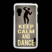 Coque LG L5 2 Keep Calm and Dance Gris