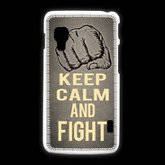 Coque LG L5 2 Keep Calm and Fight Gris