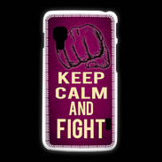 Coque LG L5 2 Keep Calm and Fight Rose