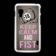 Coque LG L5 2 Keep Calm and Fist Gris