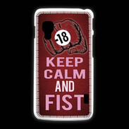 Coque LG L5 2 Keep Calm and Fist Rouge