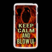 Coque LG L5 2 Keep Calm and Grenade Feu