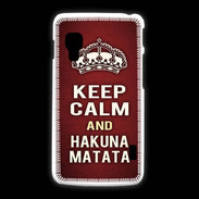 Coque LG L5 2 Keep Calm and Hakuna Matata Rouge